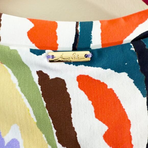 Anne Cole Multicolor Print One Piece Swimsuit Rash Guard Women's Size 6 - Picture 5 of 9